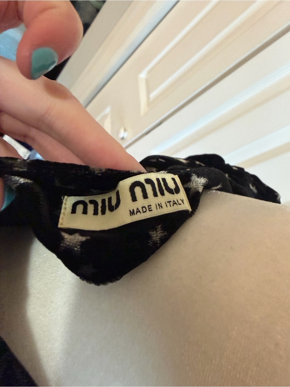 Miu Miu Black Velvet Star Mini Dress Size 38 US XS - Picture 3 of 5